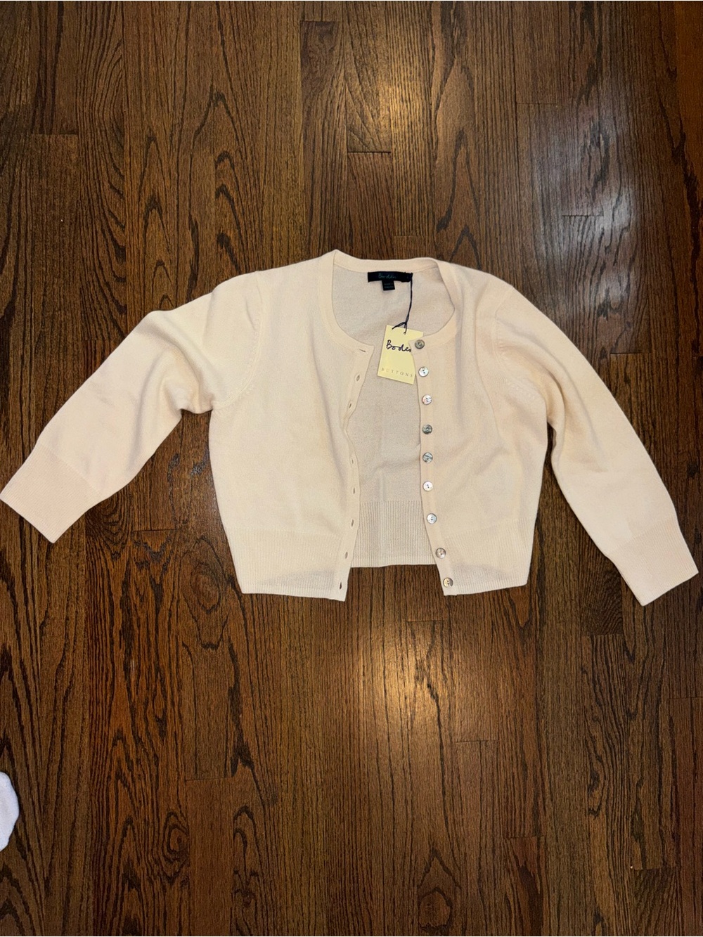 Boden Cream Cardigan Sweater